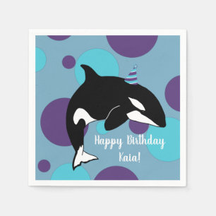 Guardanapo De Papel Orca Killer Whale Birthday