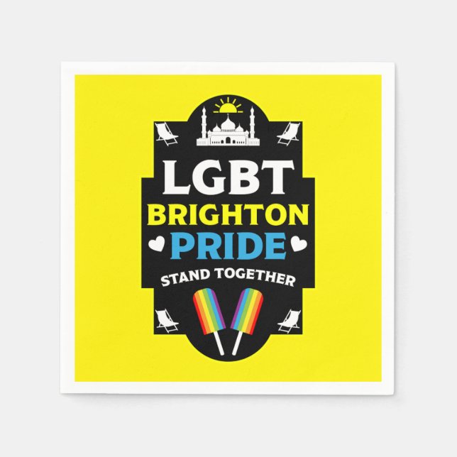 Guardanapo De Papel Orgulho Brighton e Hove (Frente)