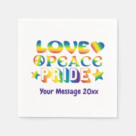 Guardanapo De Papel Orgulho da Paz de Amor