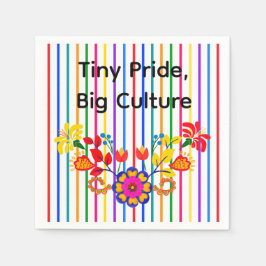 Guardanapo De Papel Orgulho de ser Chá de fraldas de latino | Floral &