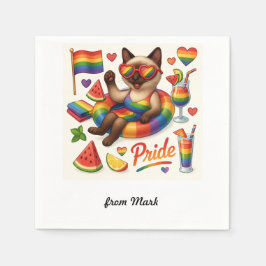 Guardanapo De Papel Orgulho Gato - Peitos LGBTQ inspirados em Gato
