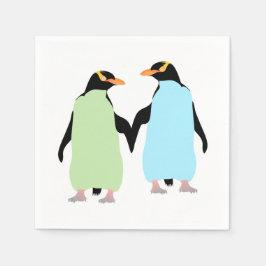 Guardanapo De Papel Orgulho gay Pinguins Segurando Mãos
