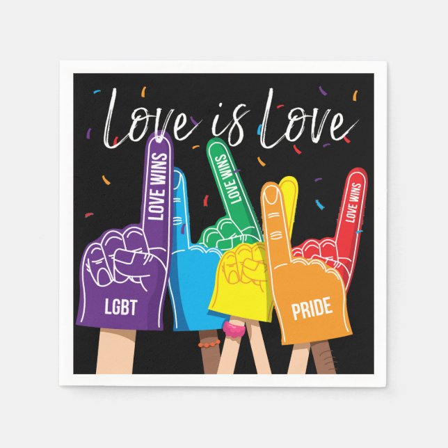 Guardanapo De Papel Orgulho gay Rainbow LGBT Party Napkin (Frente)