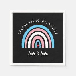 Guardanapo De Papel Orgulho Transgênero Celebrando Citação do Amor pel
