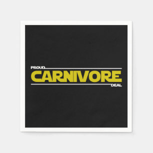 Guardanapo De Papel Orgulhoso Carnivore. Contato.