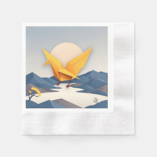 Guardanapo De Papel Origami Paper Crane Vetor Art