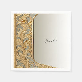 Guardanapo De Papel Ornamentado Dourado moderno Napkins