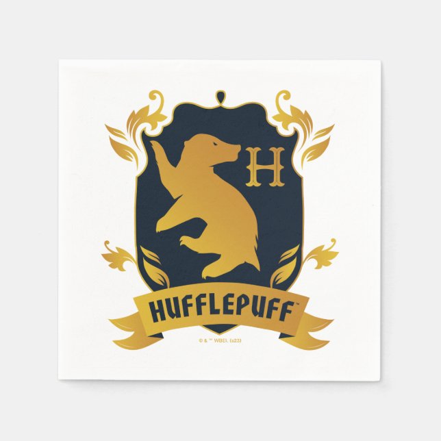 Guardanapo De Papel Ornamentado HUFFLUFF™ House Crest (Frente)