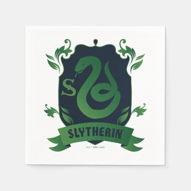 Guardanapo De Papel Ornamentado SLYTHERIN™ House Crest (Frente)