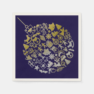Guardanapo De Papel Ornamento da bola da árvore de Natal + suas ideia