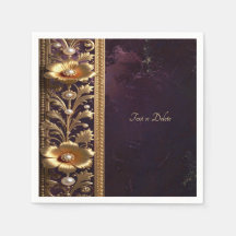 Ornamento Floral Dourado com Pérolas