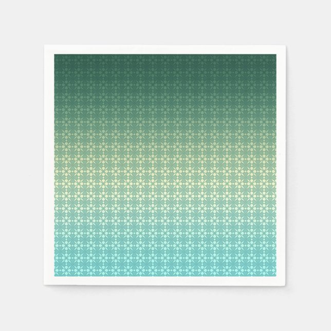 Guardanapo De Papel Ornamento floral, gradiente (Frente)