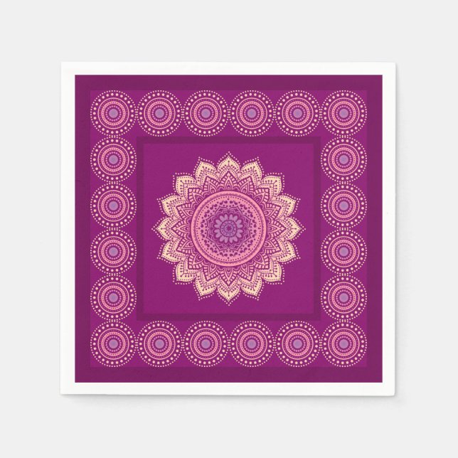 Guardanapo De Papel ornamento indiano (Frente)