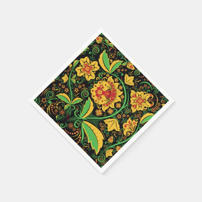 Guardanapo De Papel Ornamento russo nativo (Canto)