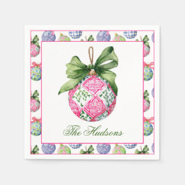 Guardanapo De Papel Ornamentos de Balas de Natal pré-desidratados pers