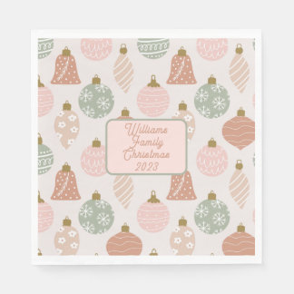 Guardanapo De Papel Ornamentos de Boho de Sage Rosa Personalizados no 