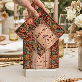 Guardanapo De Papel Ornate Floral Heart Valentine Party