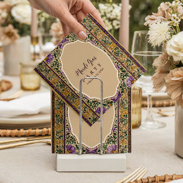 Guardanapo De Papel Ornate Framed Mardi Gras Masquerade