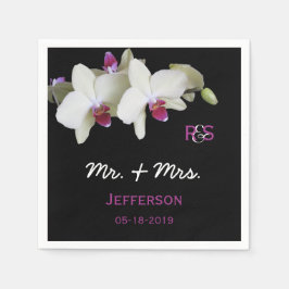 Guardanapo De Papel Orquídea de Casamento Floral Napkins