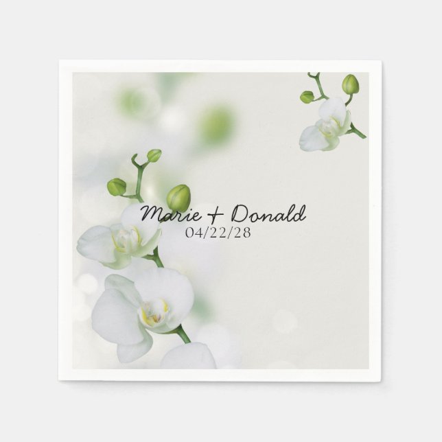 Guardanapo De Papel Orquídea elegante suave (Frente)