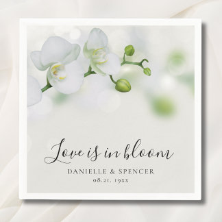 Guardanapo De Papel Orquídea Floral Wedding