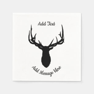 Guardanapo De Papel Os alces grandes, adicionam o texto e a massagem