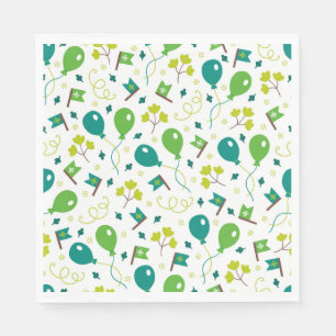 Guardanapo De Papel Os balões verdes do dia de São Patrício flagam