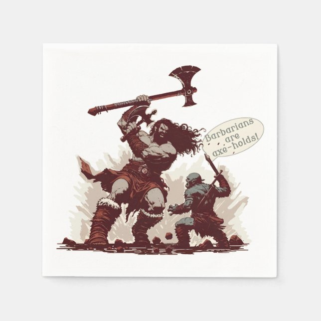 Guardanapo De Papel Os bárbaros são prisioneiros de raios X (Frente)