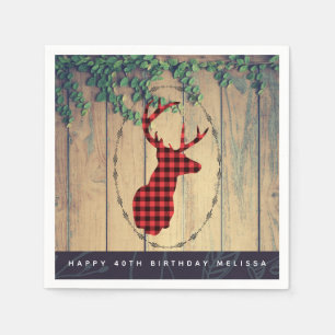 Guardanapo De Papel Os cervos dirigem com Antlers - aniversário