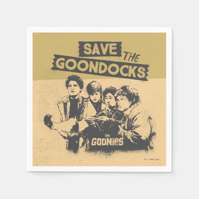 Guardanapo De Papel Os Goonies "Salvem As Docks" (Frente)