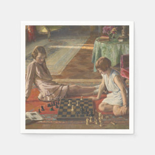 Guardanapo De Papel Os Jogadores de Xadrez (por John Lavery)