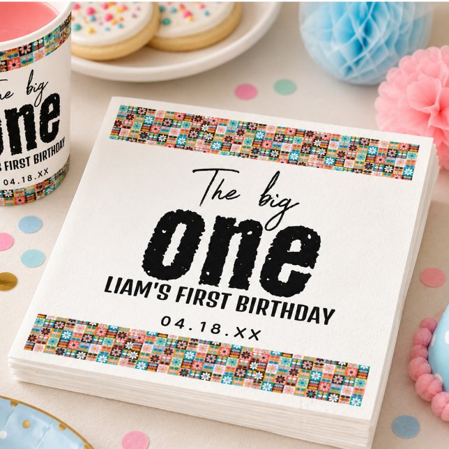 Guardanapo De Papel Os PRIMEIROS Um Aniversário (The BIG One 1st Birthday Napkins)