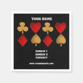 Guardanapo De Papel Os quatro naipes, personalizados