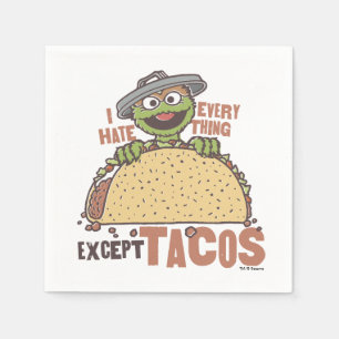 Guardanapo De Papel Oscar Eu Odeio Tudo Exceto Tacos