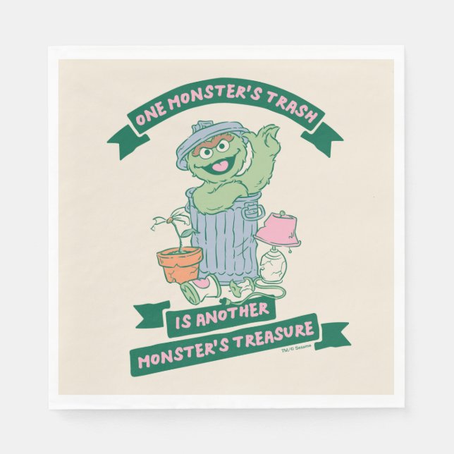 Guardanapo De Papel Oscar, o Grouch | Monster Treasure Graphic (Frente)