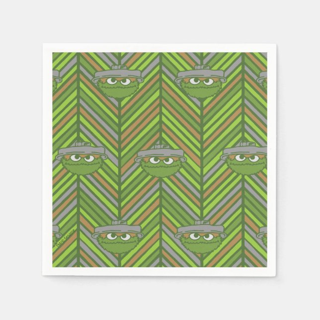 Guardanapo De Papel Oscar the Grouch | 80's Throwback Pattern (Frente)