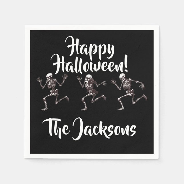 Guardanapo De Papel Ossos dançantes (Frente)