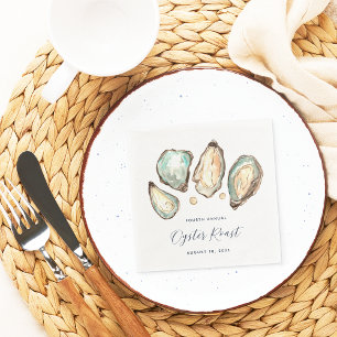 Guardanapo De Papel Ostras de Ostra de Aquarelas e Pérolas
