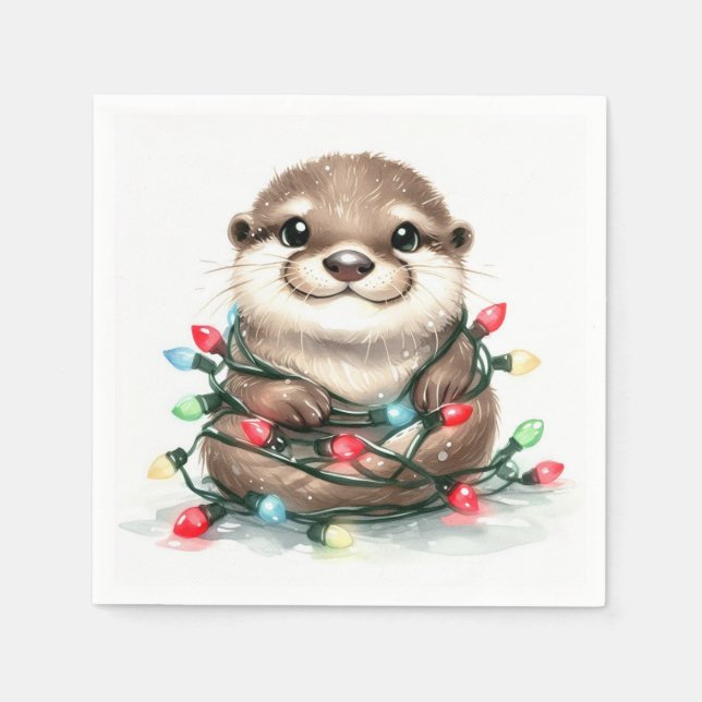 Guardanapo De Papel Otter Natal (Frente)