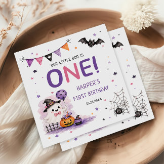 Guardanapo De Papel Our Little Boo Halloween Birthday Napkins