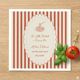 Guardanapo De Papel Our little meatball is turning one 1st Birthday