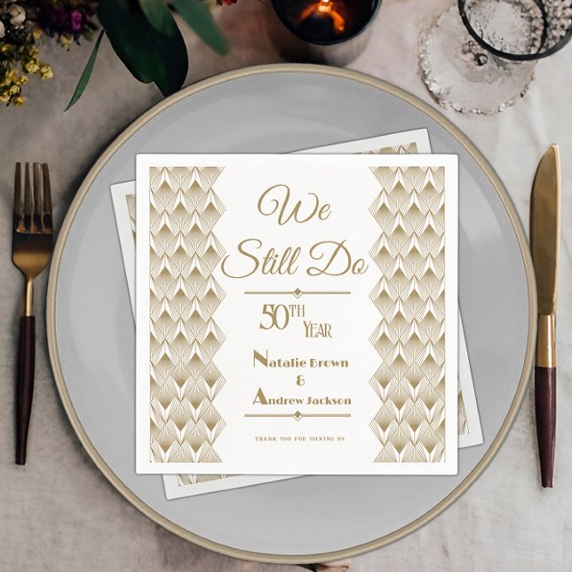 Guardanapo De Papel Ouro 50º Aniversário (Criador carregado)