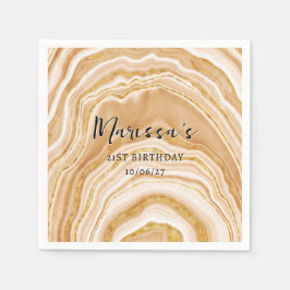 Guardanapo De Papel Ouro Agate Faux