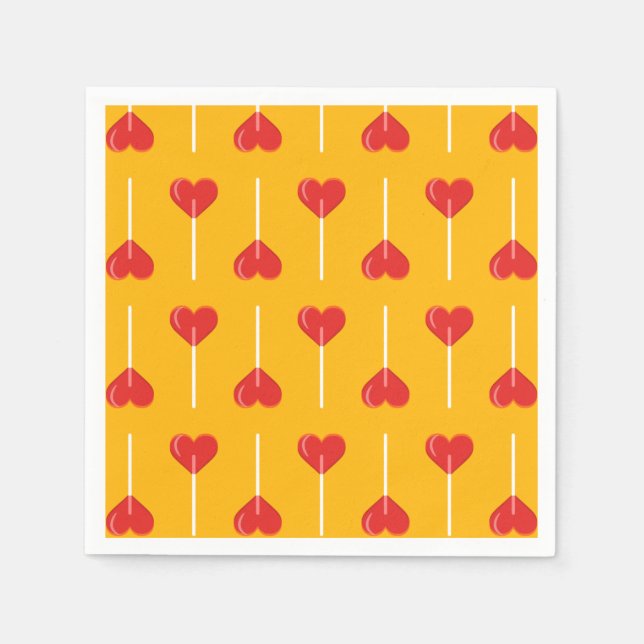 Guardanapo De Papel Ouro Ama Vermelho Suckers (Frente)