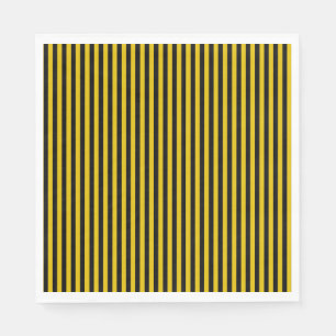 Guardanapo De Papel Ouro amarelo e xadrez preta listrados