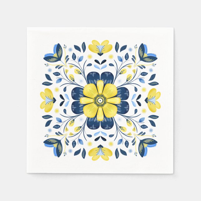 Guardanapo De Papel Ouro Bloom Harmony (Frente)