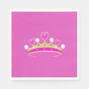 Guardanapo De Papel Ouro cor-de-rosa real da princesa Rainha Coroa