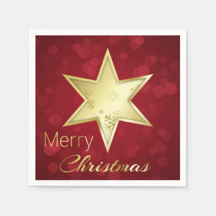 Guardanapo De Papel Ouro de Natal - Red Bokee