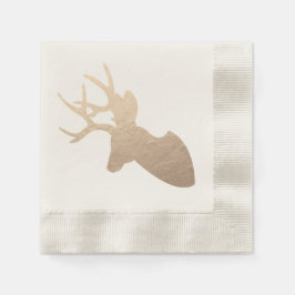 Guardanapo De Papel Ouro Deer Silhouette