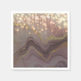 Guardanapo De Papel Ouro elegante Derramamento de brilho